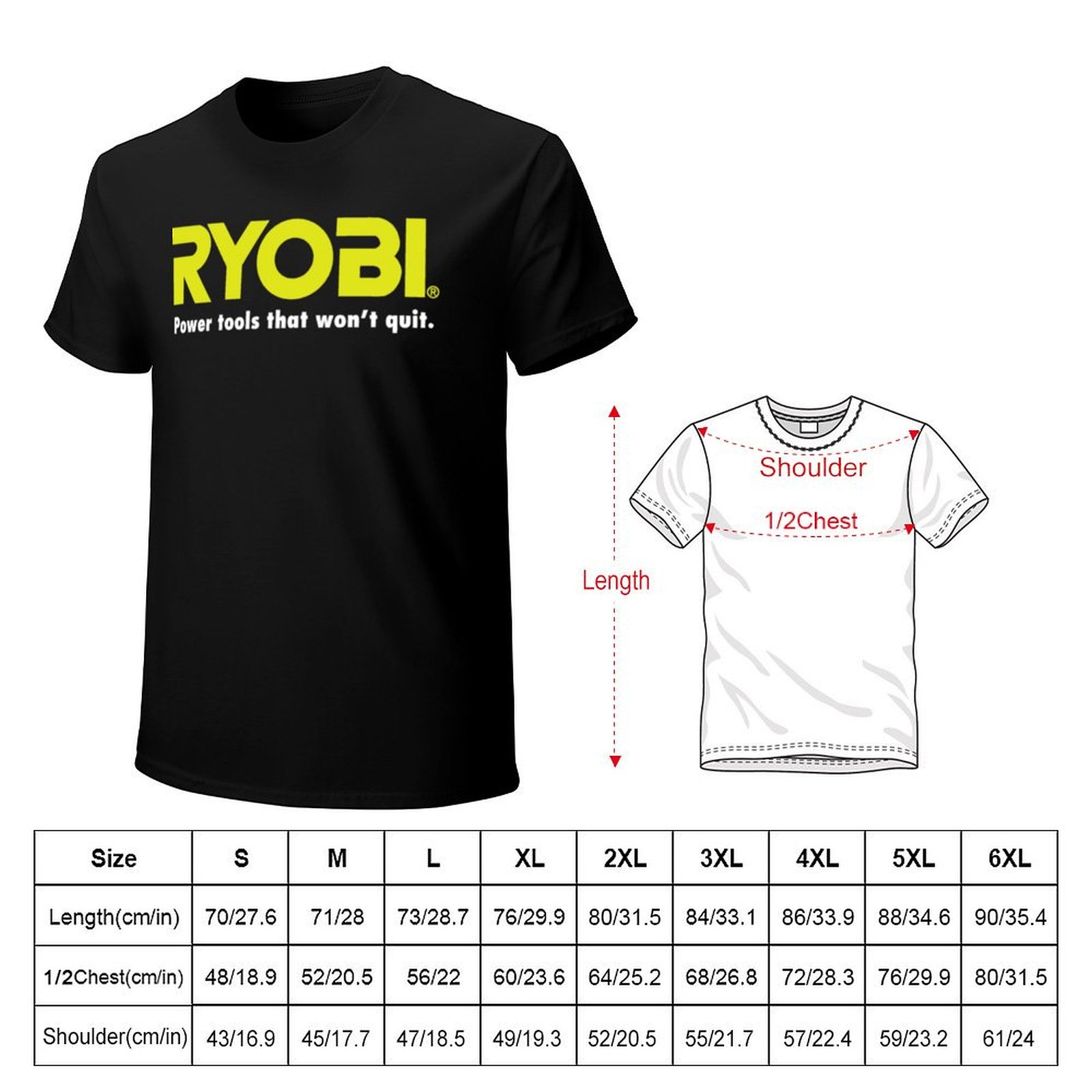 POWER TOOLS RYOBI LOGO T-Shirt - Power Tools Logo 评论和价格