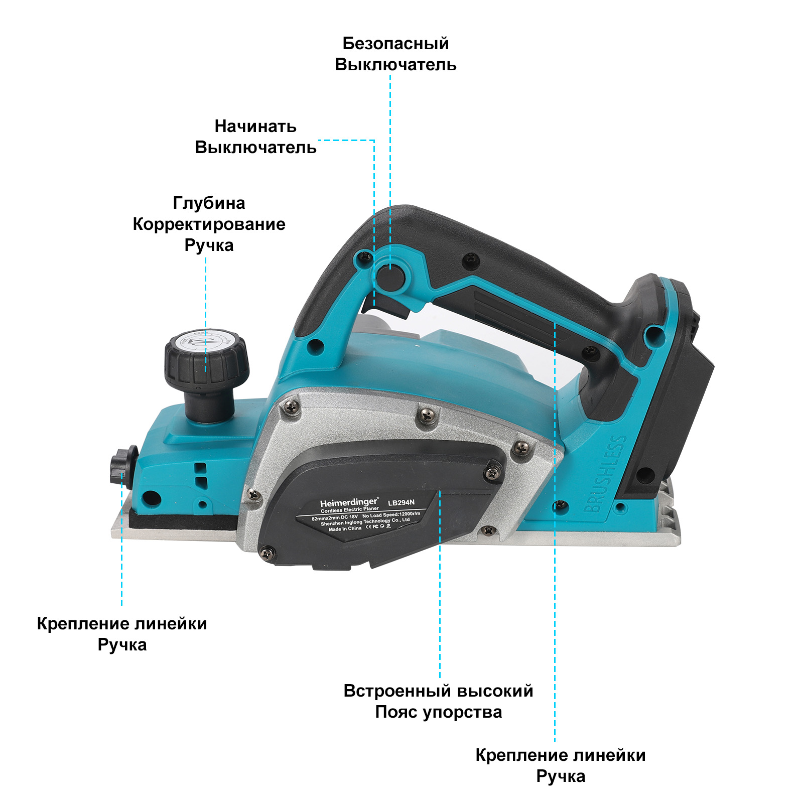 Heimerdinger 18V Rechargeable  - Planer Handheld Electric 评论和价格