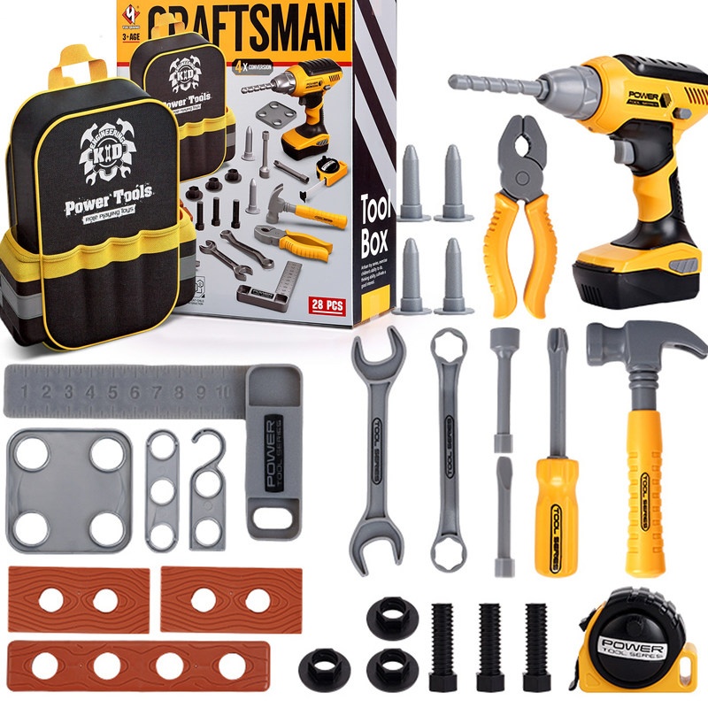 Power Tool Set Pretend Play Co - Power Tools Hazard 评论和价格