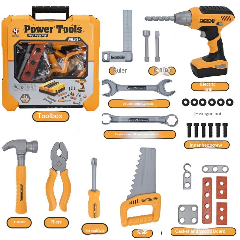 Power Tool Set Pretend Play Co - Power Tools Hazard 评论和价格
